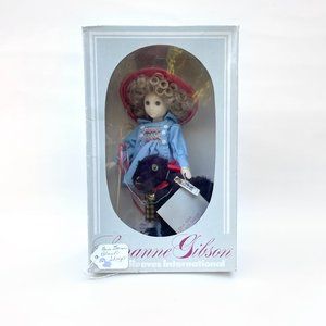 RARE HTF 1988 Suzanne Gibson 9" Baa Baa Black Sheep Doll & Steiff Sheep IN BOX